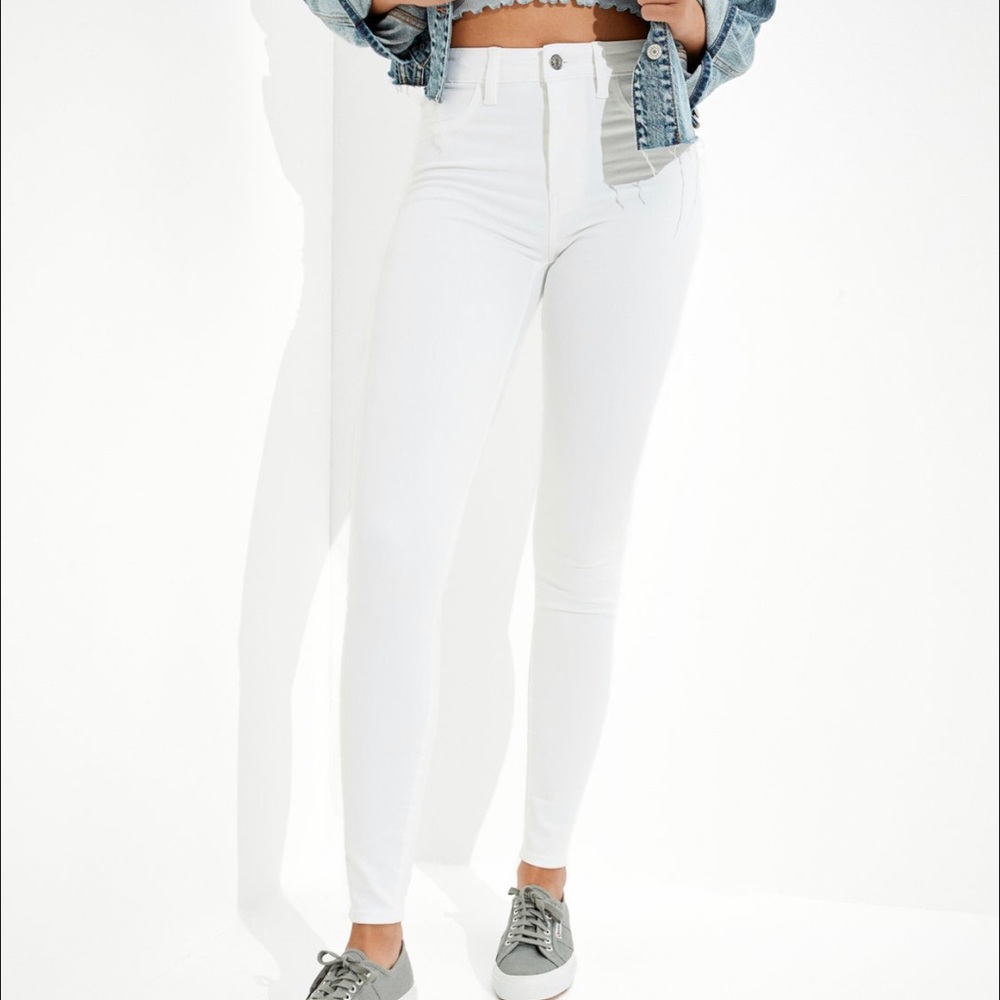 AEO Super Stretch White Leggings